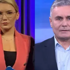 Kobieta w różowej marynarce i mężczyzna w garniturze. Czyż to żona Marka?