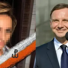 Anna Duda, znana jako kękuś, obok prezydenta Andrzeja Dudy.