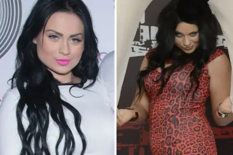 Ewelina z Warsaw Shore w białej bluzce i w sukience w panterkę.