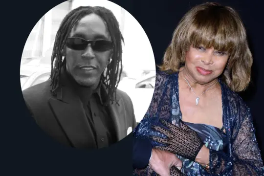 Raymond Craig Turner w okularach i Tina Turner w błyszczącej sukni.