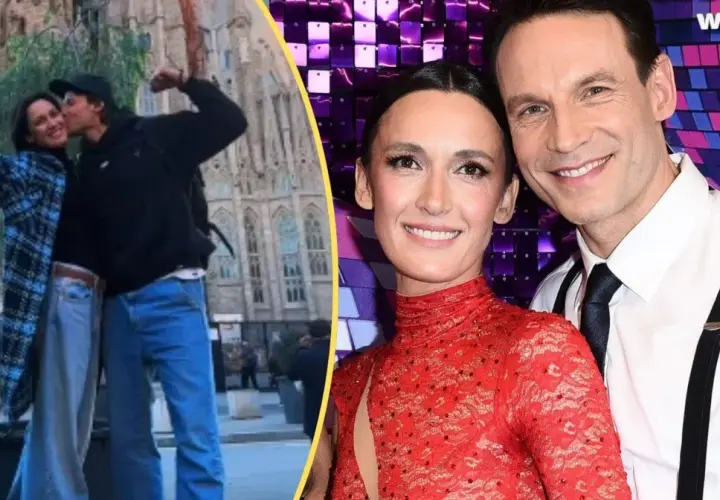 Agata Młynarska i Stefano Terrazzino z "Tańca z Gwiazdami" TVN. Uśmiechnięci i pełni radości.