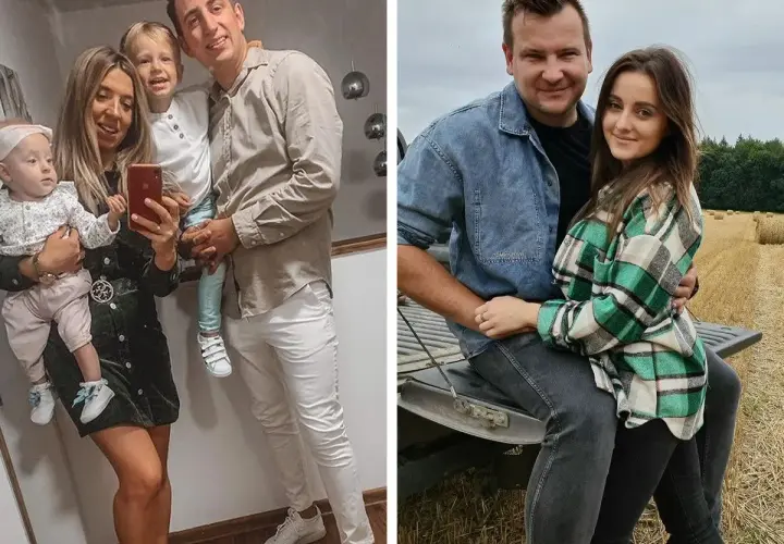Rodzina z dziećmi i para na tle pól – czy to bohaterowie z "Rolnik szuka żony najnowsze"?