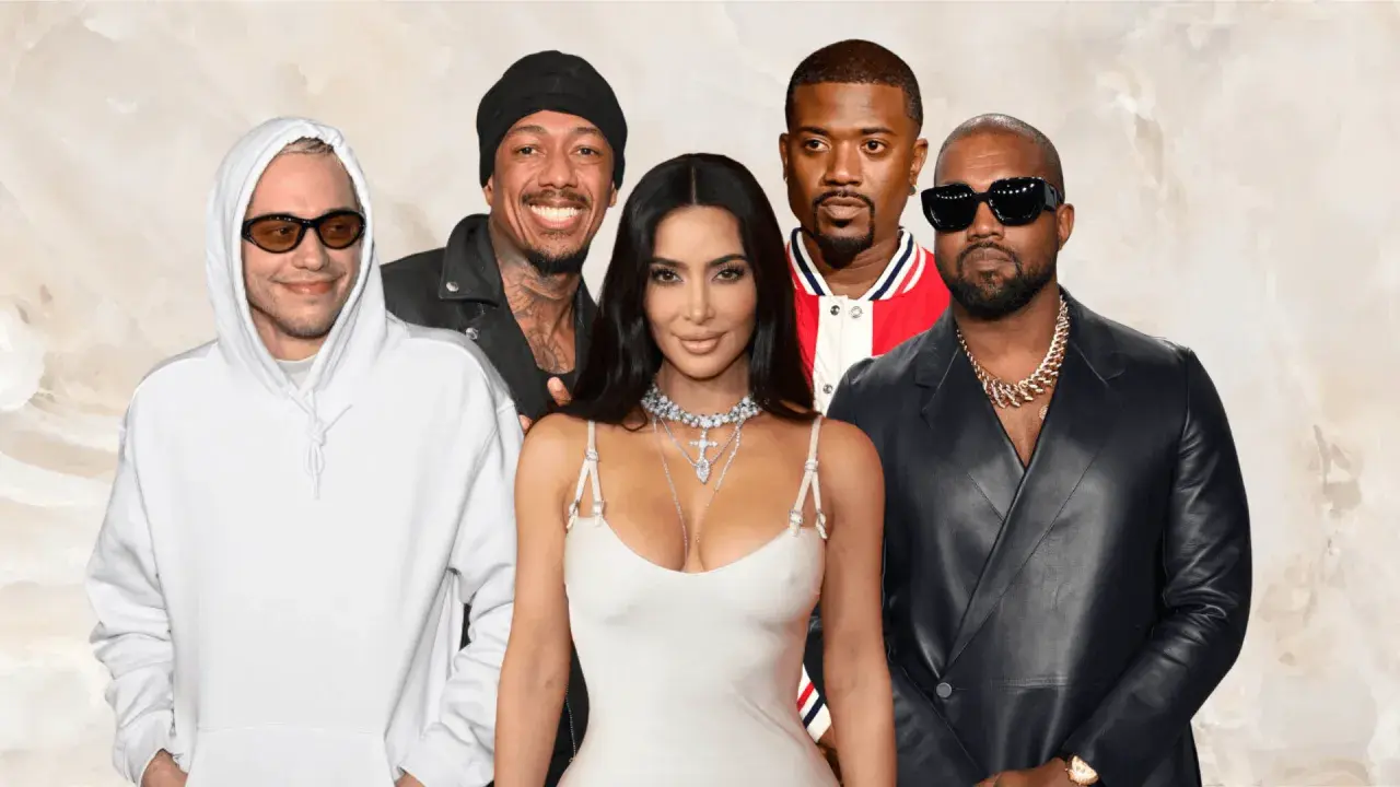 Kim Kardashian z mężem Kanye Westem i innymi mężczyznami.