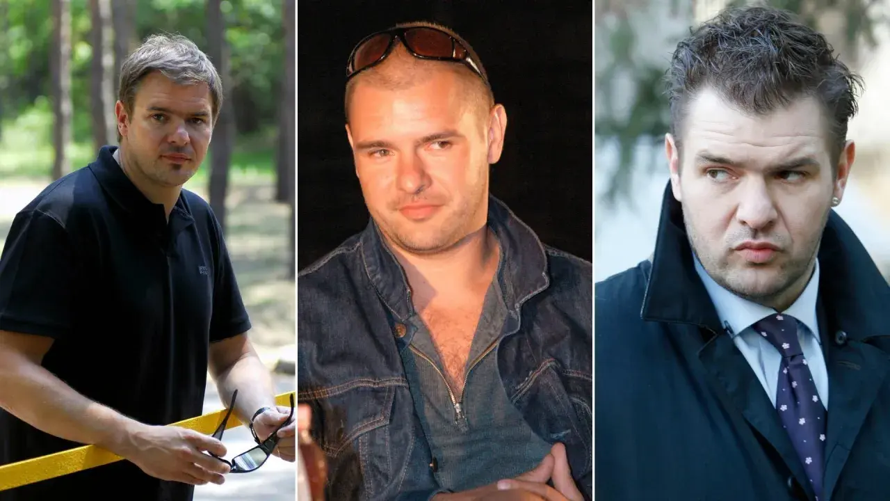 Trzy ujęcia Tomasza Karolaka w różnym wieku i stylizacjach. Na pierwszym w czarnej koszulce polo, na drugim w dżinsowej kurtce, na trzecim w eleganckim płaszczu.