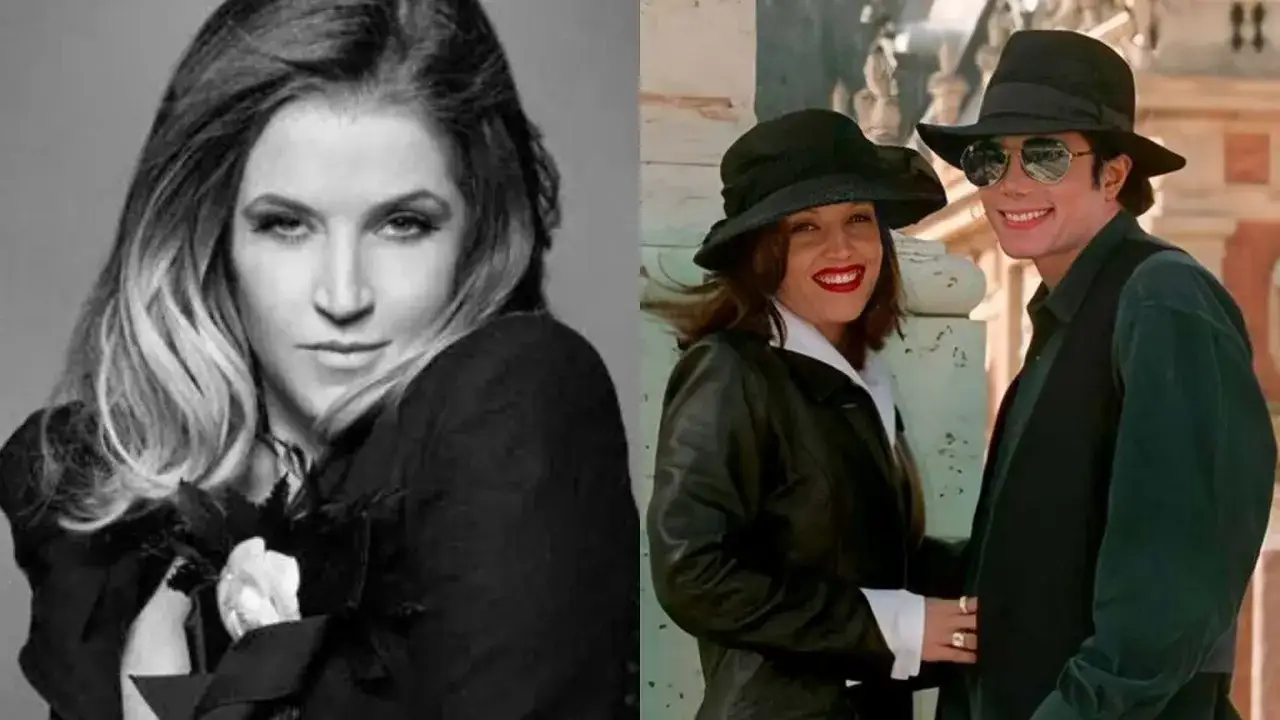 Lisa Marie Presley z mężem Michaelem Jacksonem.